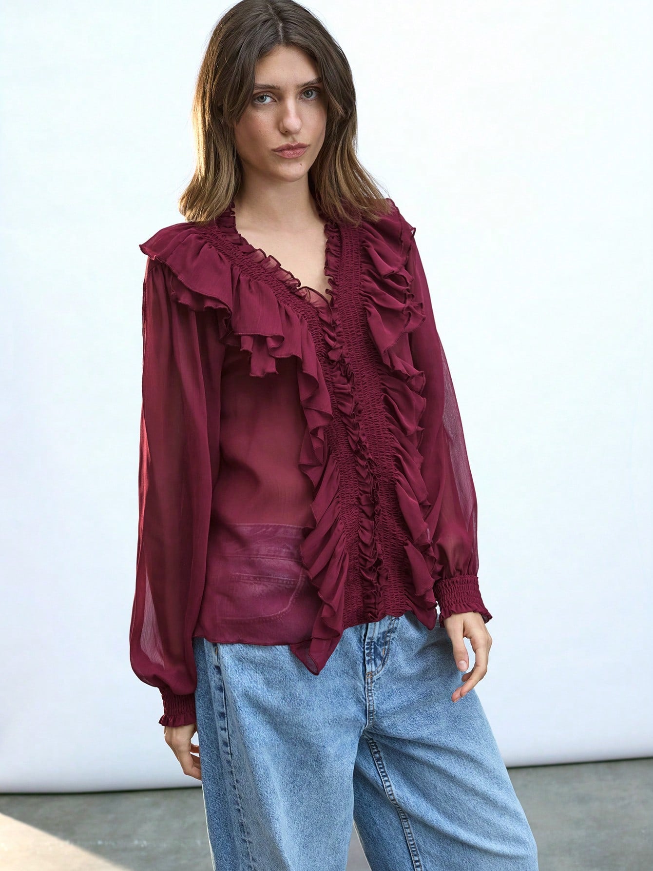 Camisa de Chiffon