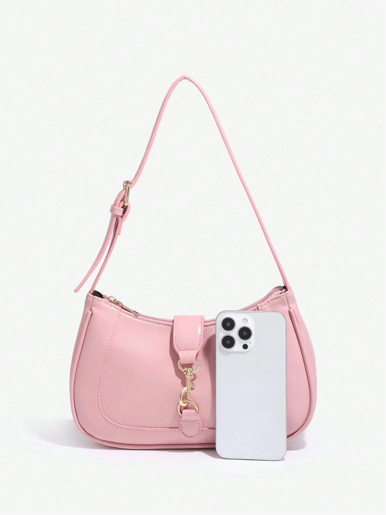 Novachic, 1 peça Bolsa em formato de Meia Lua Retrô Minimalista com Gancho Decorativo e Alça de Ombro Ajustável, Adequada para Data, Passeio, Festa