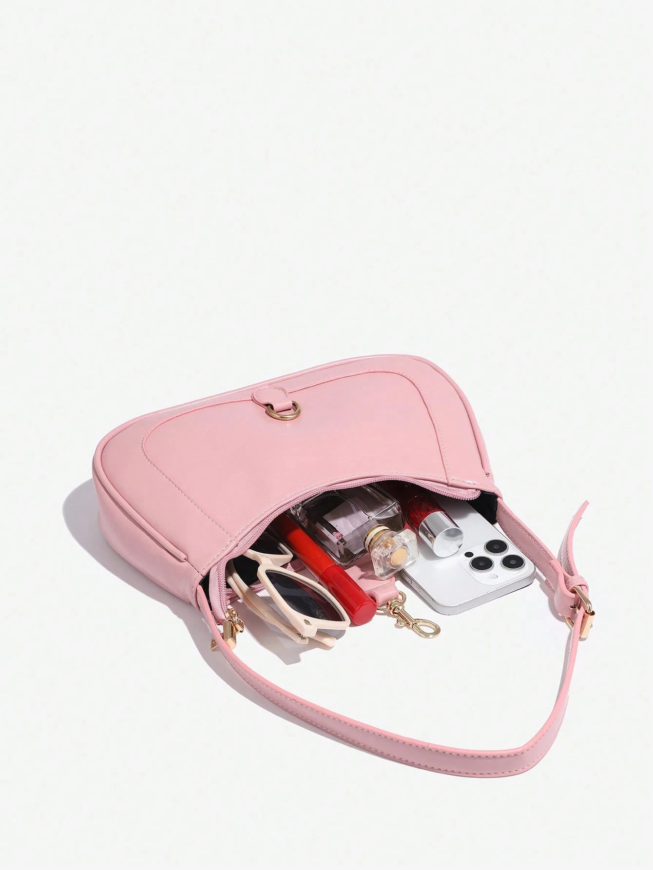 Novachic, 1 peça Bolsa em formato de Meia Lua Retrô Minimalista com Gancho Decorativo e Alça de Ombro Ajustável, Adequada para Data, Passeio, Festa