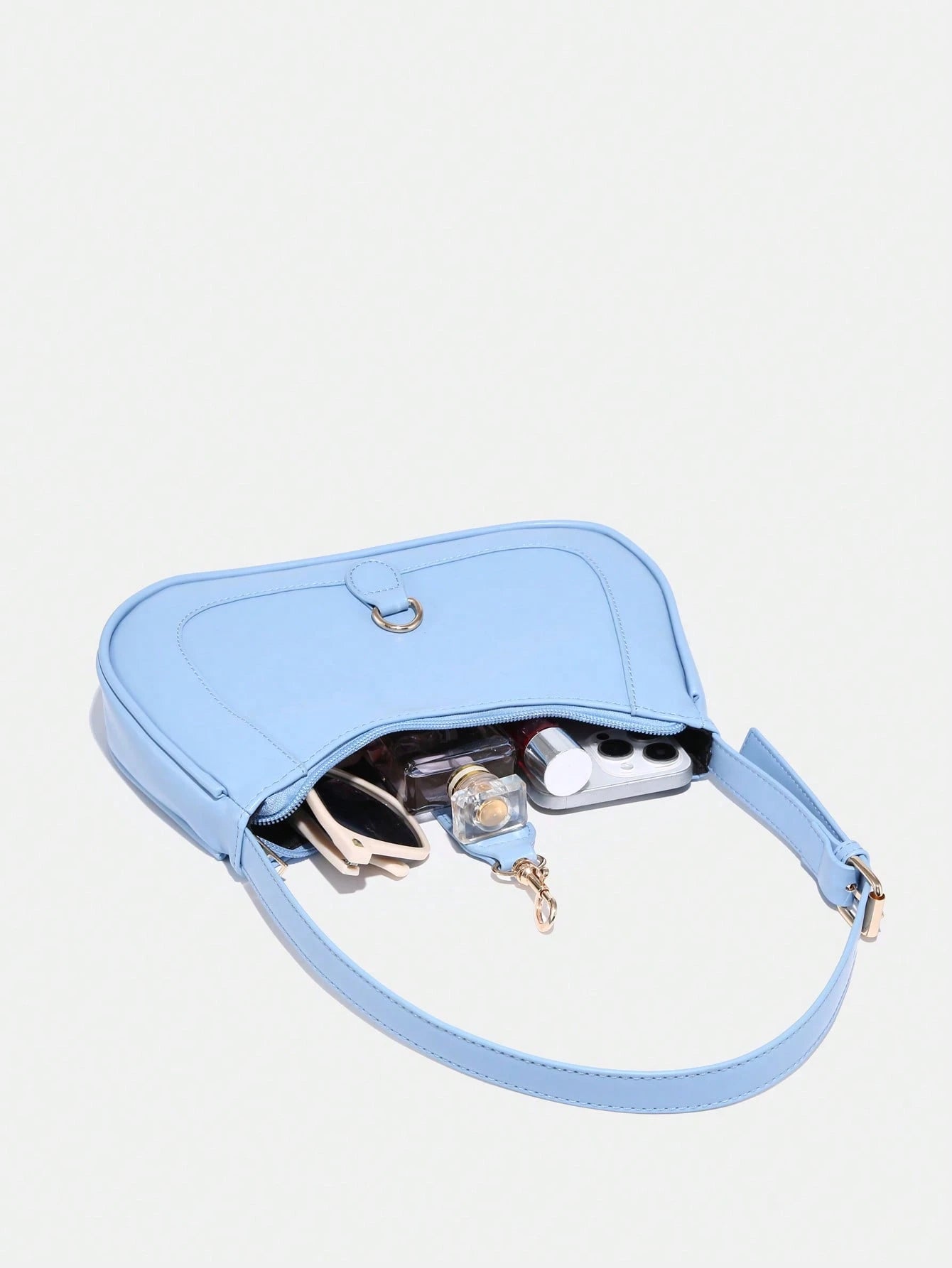 Novachic, 1 peça Bolsa em formato de Meia Lua Retrô Minimalista com Gancho Decorativo e Alça de Ombro Ajustável, Adequada para Data, Passeio, Festa