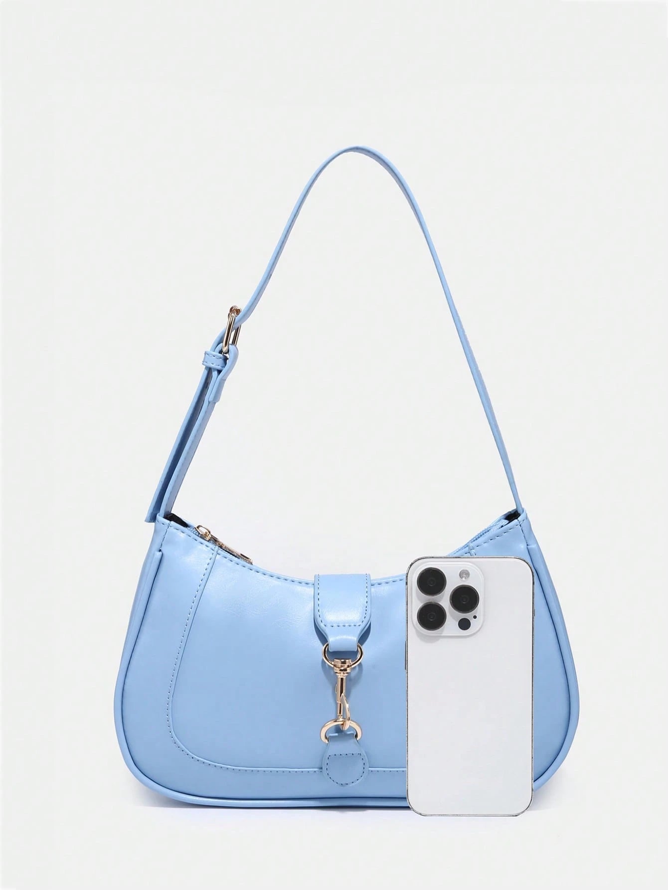 Novachic, 1 peça Bolsa em formato de Meia Lua Retrô Minimalista com Gancho Decorativo e Alça de Ombro Ajustável, Adequada para Data, Passeio, Festa