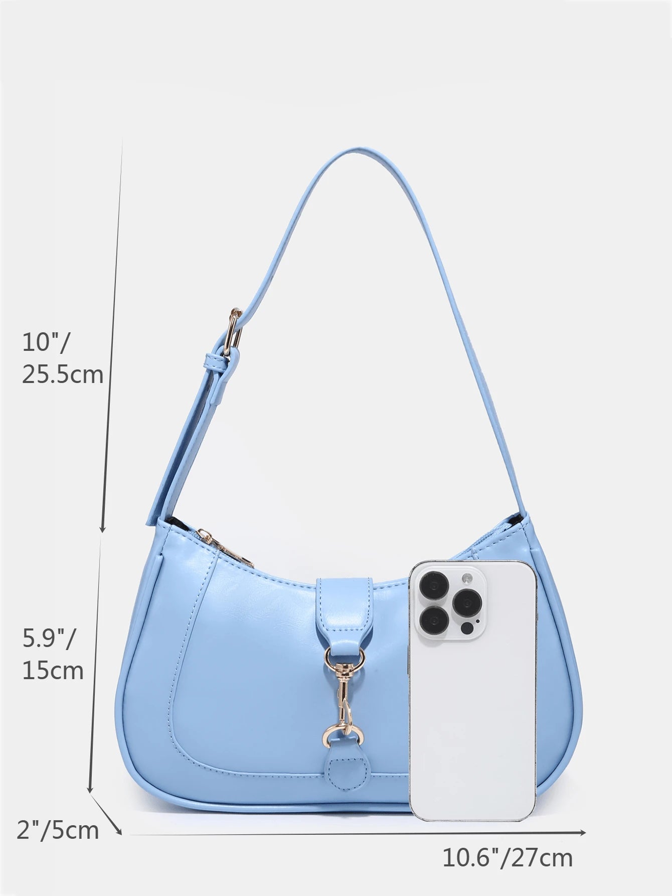 Novachic, 1 peça Bolsa em formato de Meia Lua Retrô Minimalista com Gancho Decorativo e Alça de Ombro Ajustável, Adequada para Data, Passeio, Festa