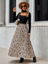 SHEIN Clasi Saia Longa Plissada com Estampa Total, Casual para Uso no Escritório