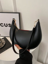 1 Peça Bolsa de Ombro em Formato de Meia-Lua de Cor Sólida com Fechamento de Zíper em PU para Mulheres, Estilo Minimalista, Uso Diário, Trabalho, Estilo Retrô Inspirado, Adequada para Mulheres