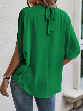 EMERY ROSE Tie Back Simples Casual Blusa