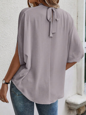 EMERY ROSE Tie Back Simples Casual Blusa