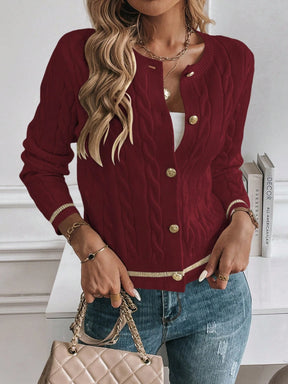 SHEIN LUNE Cardigan Casual Simples Feminino, 