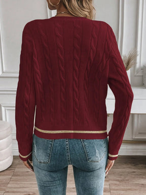 SHEIN LUNE Cardigan Casual Simples Feminino, 