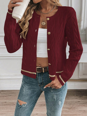 SHEIN LUNE Cardigan Casual Simples Feminino, 