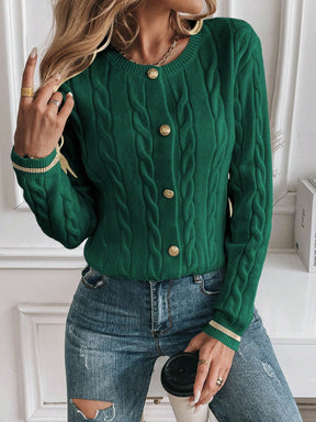 SHEIN LUNE Cardigan Casual Simples Feminino, 