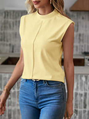 SHEIN LUNE Regata Minimalista de Moda Casual com Decote Canoa Sem Manga para Mulheres