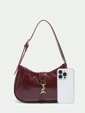 Novachic, 1 peça Bolsa em formato de Meia Lua Retrô Minimalista com Gancho Decorativo e Alça de Ombro Ajustável, Adequada para Data, Passeio, Festa