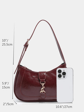 Novachic, 1 peça Bolsa em formato de Meia Lua Retrô Minimalista com Gancho Decorativo e Alça de Ombro Ajustável, Adequada para Data, Passeio, Festa