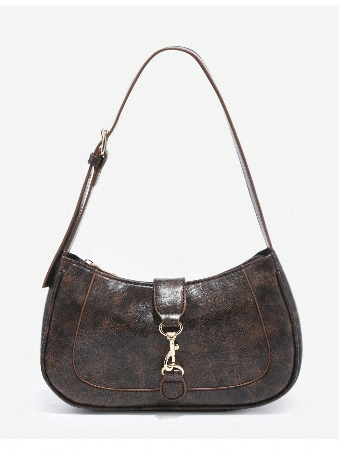 Novachic, 1 peça Bolsa em formato de Meia Lua Retrô Minimalista com Gancho Decorativo e Alça de Ombro Ajustável, Adequada para Data, Passeio, Festa
