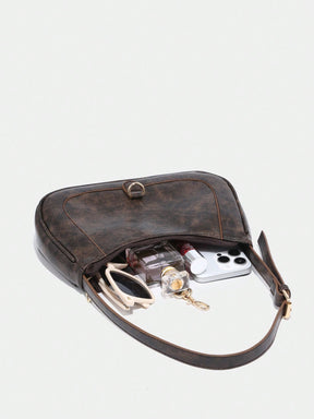 Novachic, 1 peça Bolsa em formato de Meia Lua Retrô Minimalista com Gancho Decorativo e Alça de Ombro Ajustável, Adequada para Data, Passeio, Festa