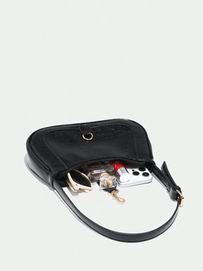 Novachic, 1 peça Bolsa em formato de Meia Lua Retrô Minimalista com Gancho Decorativo e Alça de Ombro Ajustável, Adequada para Data, Passeio, Festa
