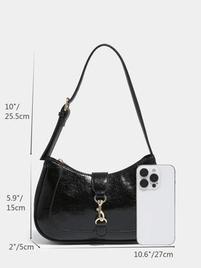 Novachic, 1 peça Bolsa em formato de Meia Lua Retrô Minimalista com Gancho Decorativo e Alça de Ombro Ajustável, Adequada para Data, Passeio, Festa