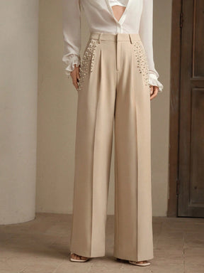 Anewsta Calça de Escritório Feminina Moderna e na 