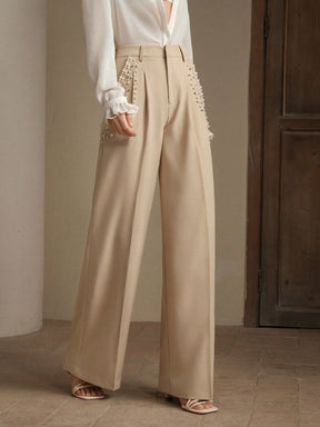 Anewsta Calça de Escritório Feminina Moderna e na 