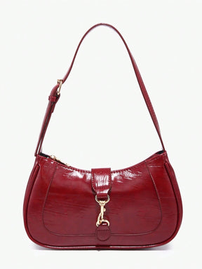 Novachic, 1 peça Bolsa em formato de Meia Lua Retrô Minimalista com Gancho Decorativo e Alça de Ombro Ajustável, Adequada para Data, Passeio, Festa