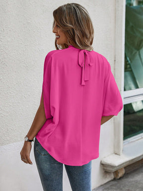 EMERY ROSE Tie Back Simples Casual Blusa
