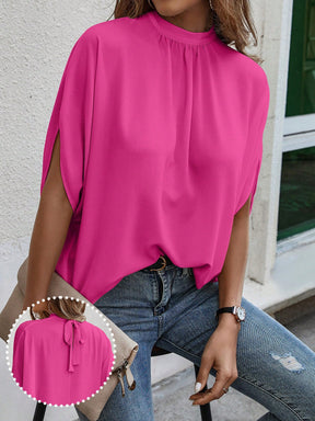 EMERY ROSE Tie Back Simples Casual Blusa