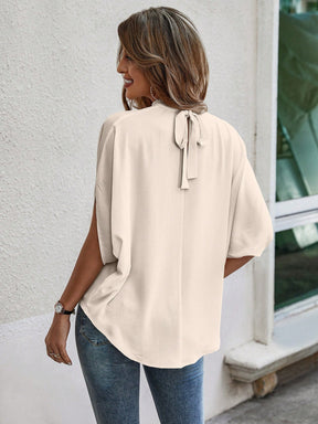 EMERY ROSE Tie Back Simples Casual Blusa