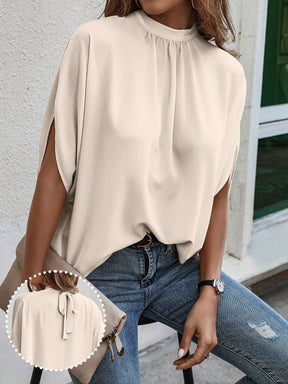 EMERY ROSE Tie Back Simples Casual Blusa