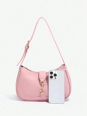 Novachic, 1 peça Bolsa em formato de Meia Lua Retrô Minimalista com Gancho Decorativo e Alça de Ombro Ajustável, Adequada para Data, Passeio, Festa