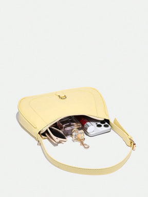 Novachic, 1 peça Bolsa em formato de Meia Lua Retrô Minimalista com Gancho Decorativo e Alça de Ombro Ajustável, Adequada para Data, Passeio, Festa