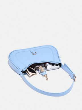 Novachic, 1 peça Bolsa em formato de Meia Lua Retrô Minimalista com Gancho Decorativo e Alça de Ombro Ajustável, Adequada para Data, Passeio, Festa
