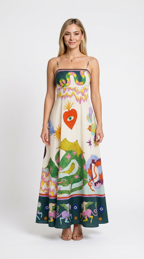 Vestido Tela Viva – Longo, Estampado e Leve