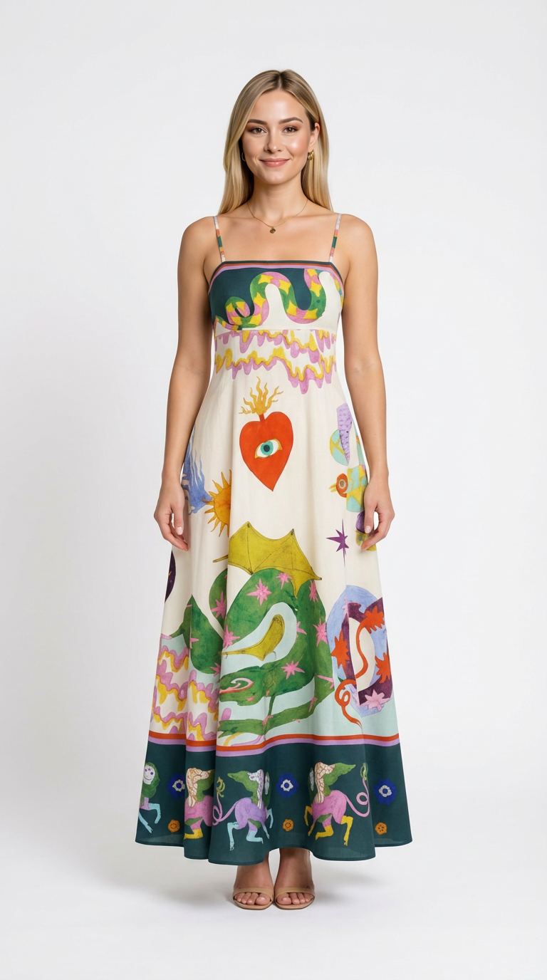 Vestido Tela Viva – Longo, Estampado e Leve